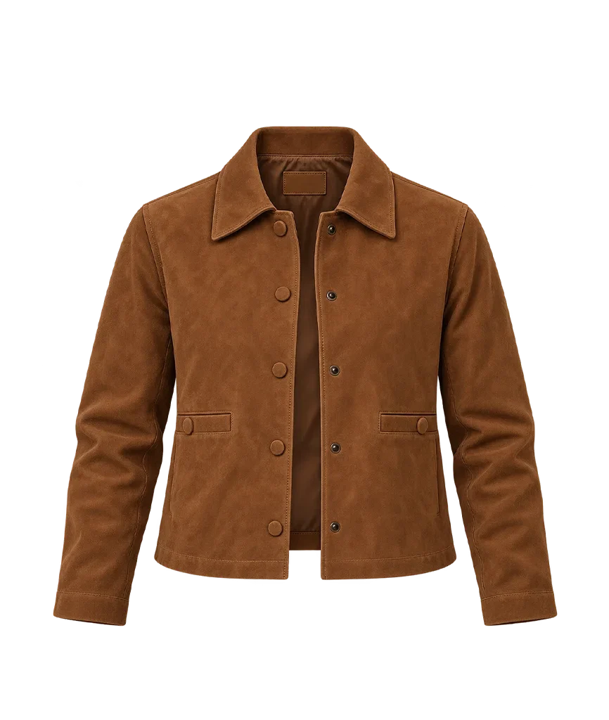Neve Campbell Scream Movie Brown Suede Jacket