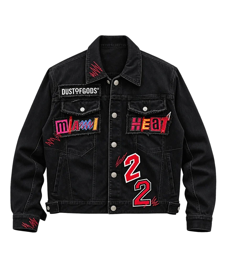 Miami Heat Jimmy Butler Neymar Jr Black Denim Jacket