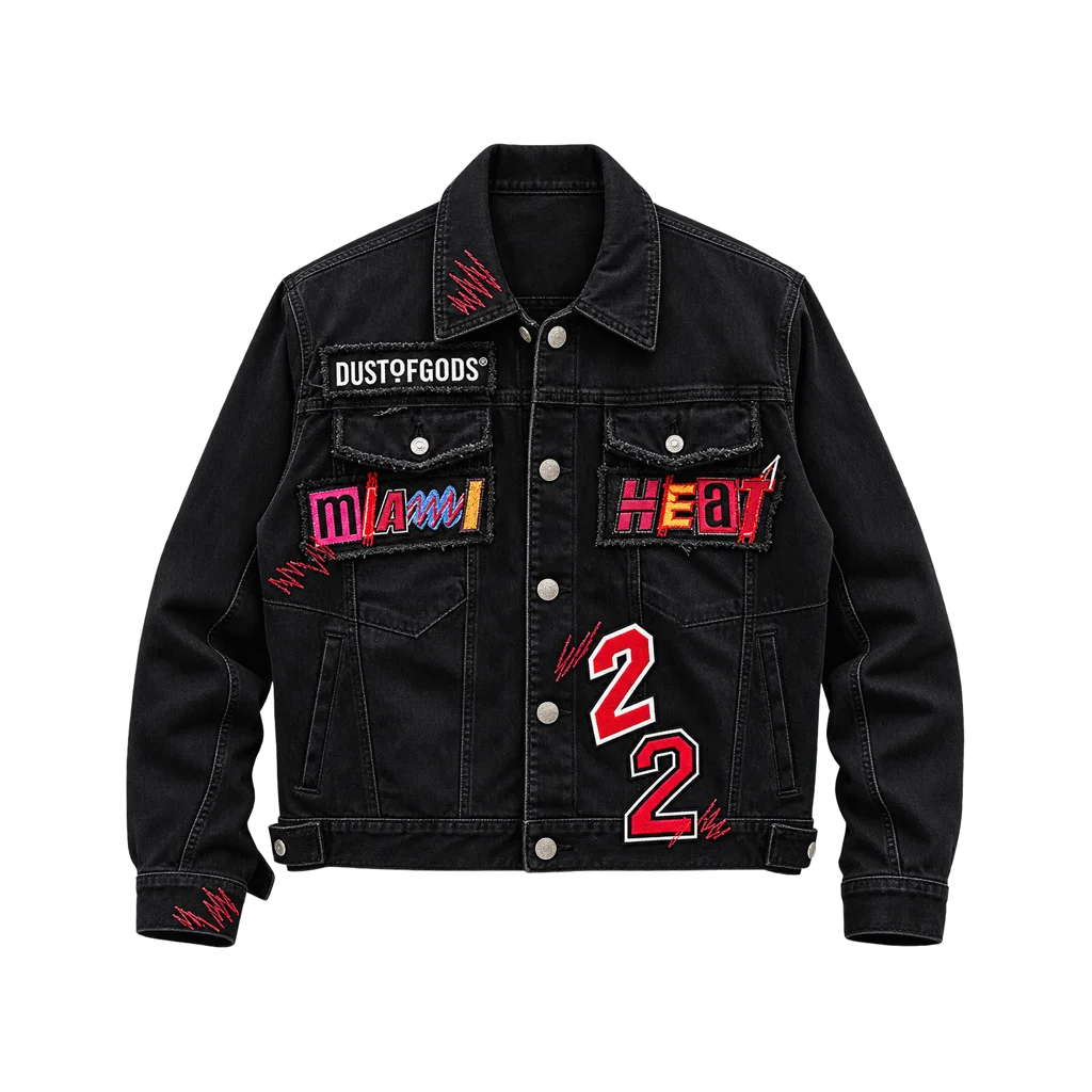 Miami Heat Jimmy Butler Neymar Jr Black Denim Jacket