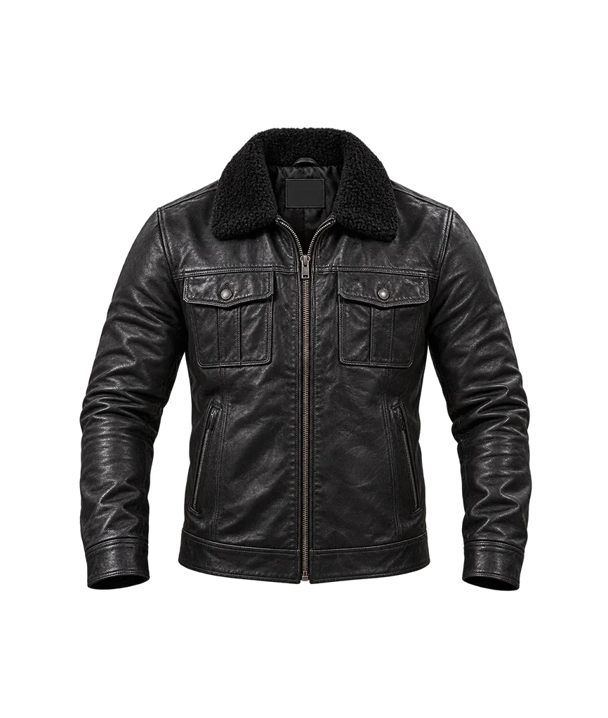 Nick Jonas Jumanji Premiere Black Leather Jacket