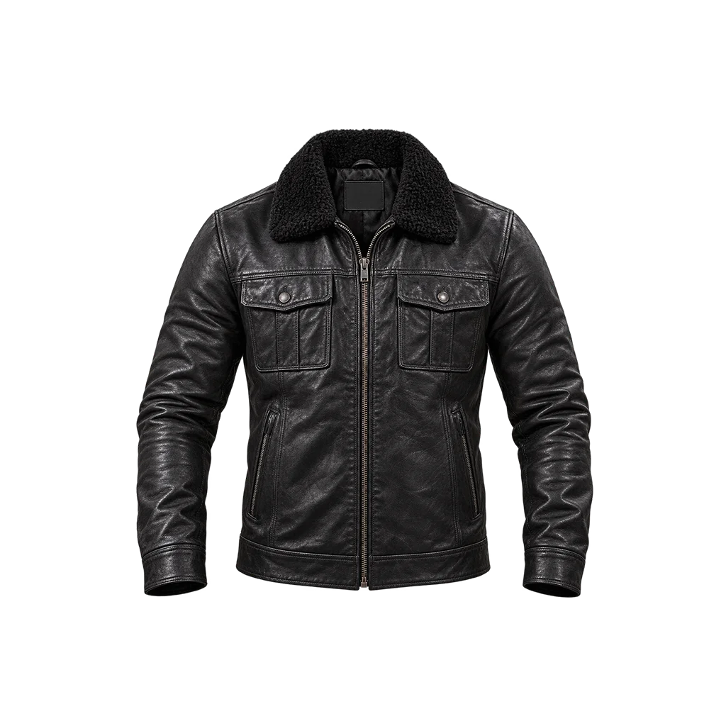 Nick Jonas Jumanji Premiere Black Leather Jacket