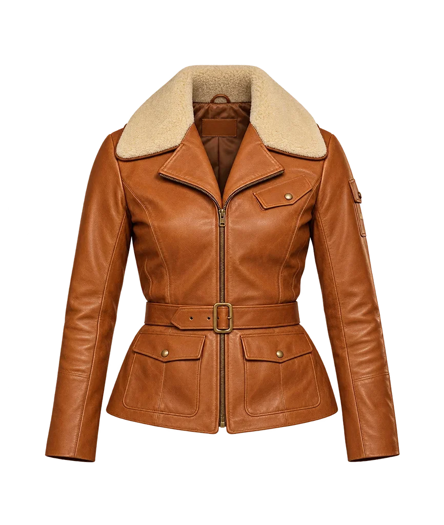 Night at the Museum 2 Amy Adams Amelia Earhart Brown Leather Jacket
