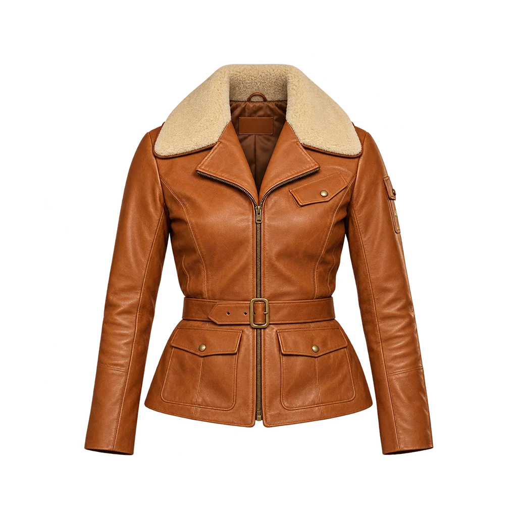 Night at the Museum 2 Amy Adams Amelia Earhart Brown Leather Jacket