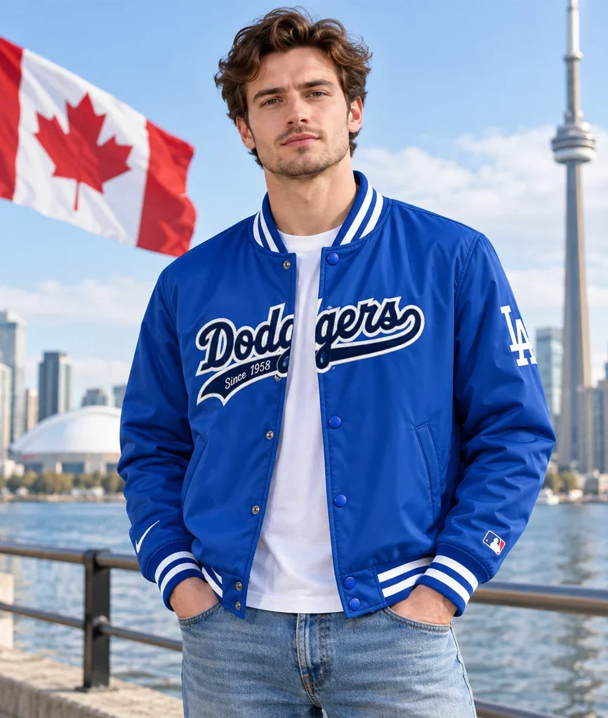Men’s Nike Los Angeles Dodgers Satin Bomber Jacket