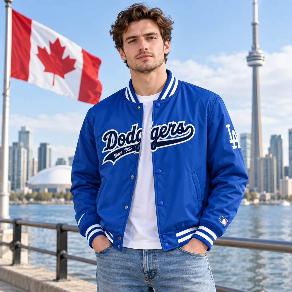 Men’s Nike Los Angeles Dodgers Satin Bomber Jacket