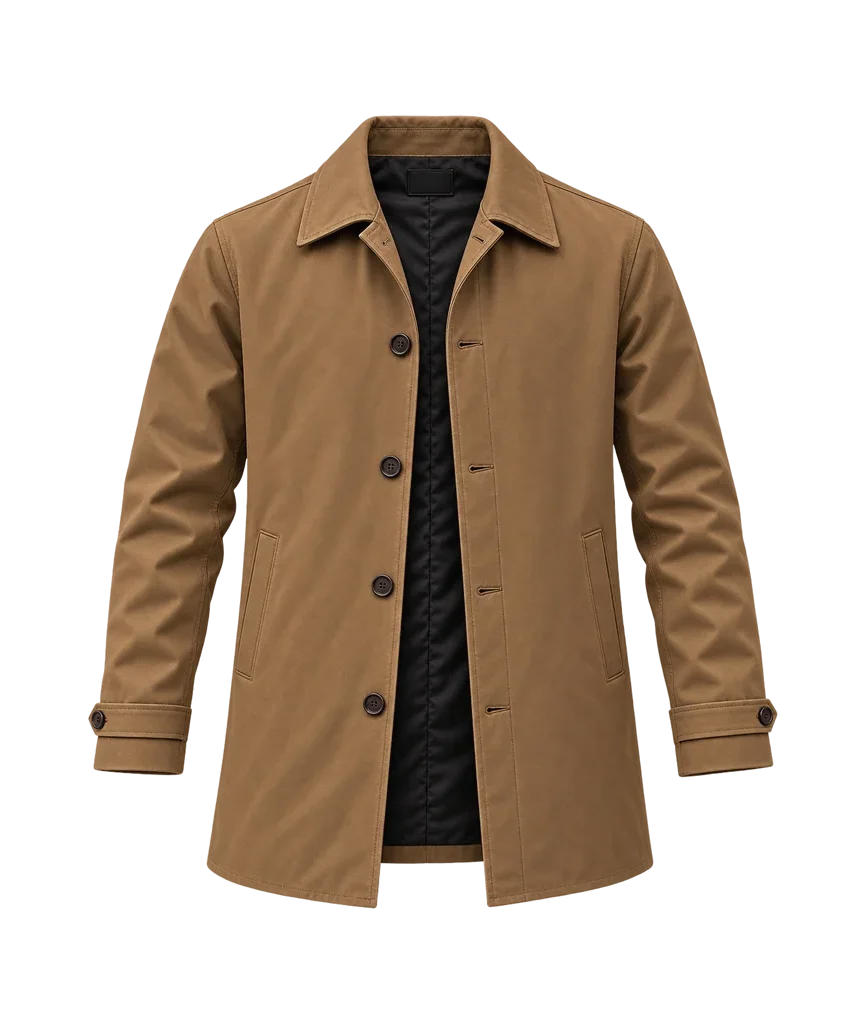 Ohm Bauman Hokum Adam Scott Beige Cotton Coat
