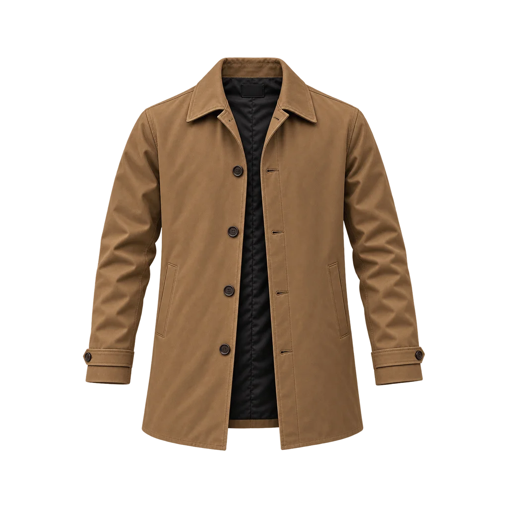 Ohm Bauman Hokum Adam Scott Beige Cotton Coat