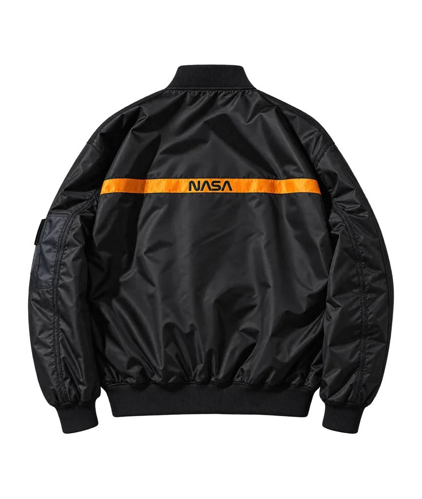 Urban Theory Oversized NASA Print Bomber Jacket