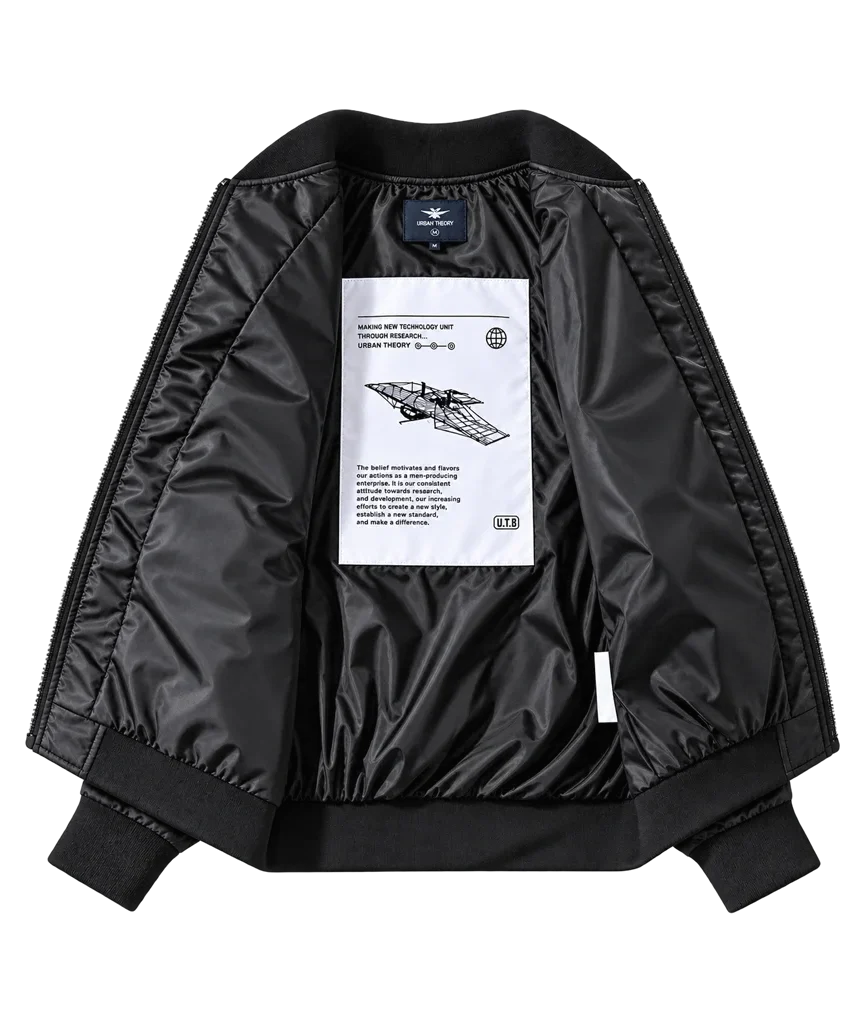 Urban Theory Oversized NASA Print Bomber Jacket