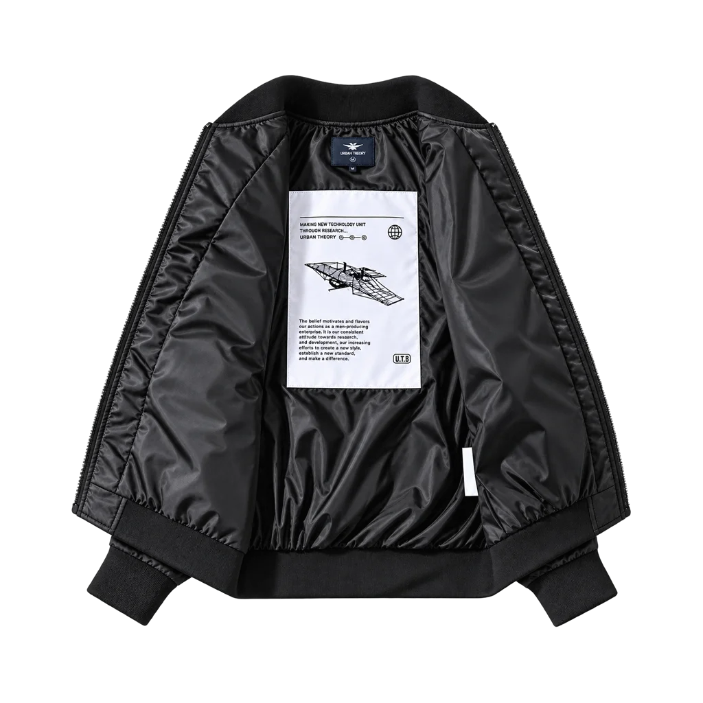 Urban Theory Oversized NASA Print Bomber Jacket