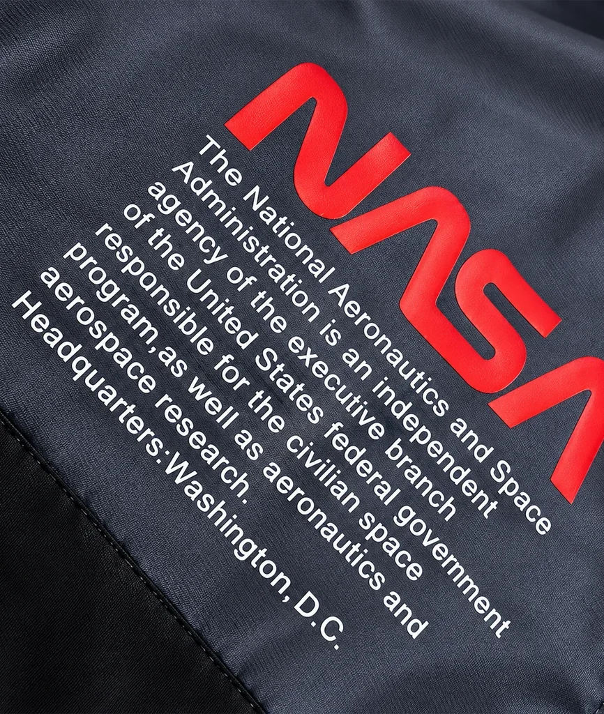 Urban Theory Oversized NASA Print Bomber Jacket