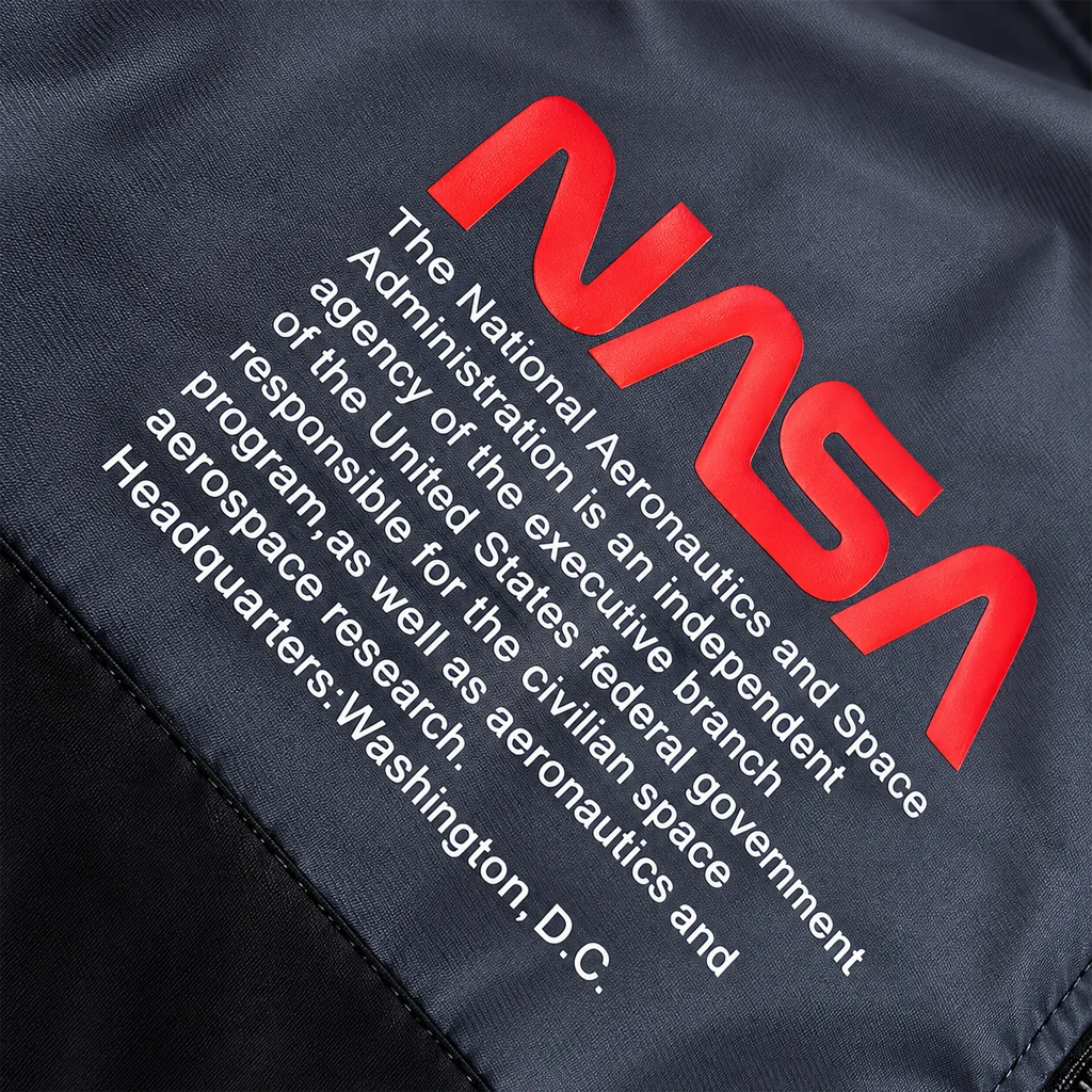 Urban Theory Oversized NASA Print Bomber Jacket
