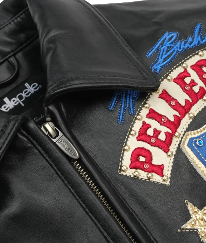 PELLE PELLE American Bruiser Limited Edition Plush Bald Eagle Black Jacket