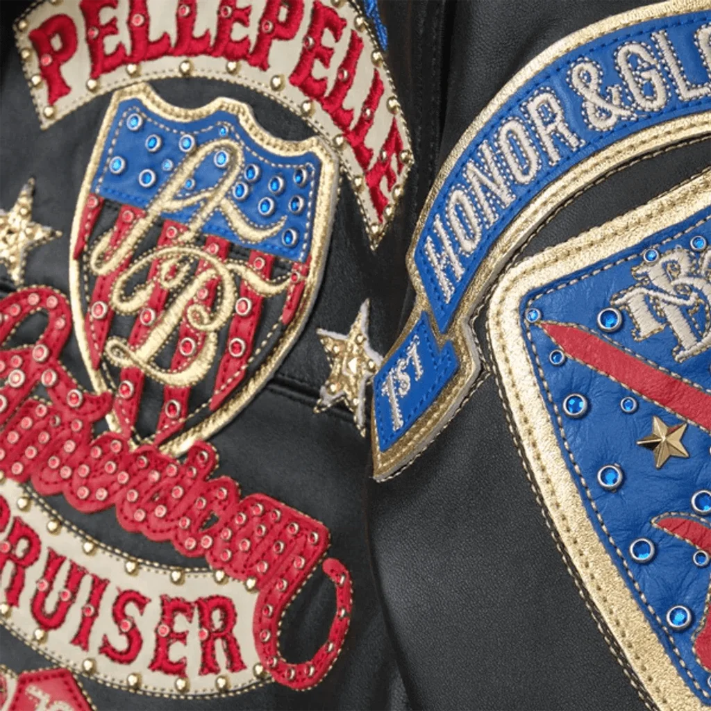 PELLE PELLE American Bruiser Limited Edition Plush Bald Eagle Black Jacket