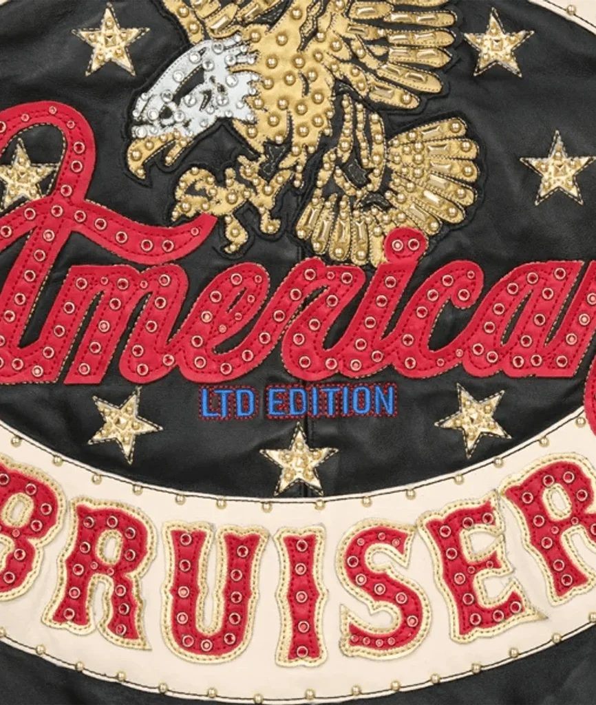 PELLE PELLE American Bruiser Limited Edition Plush Bald Eagle Black Jacket