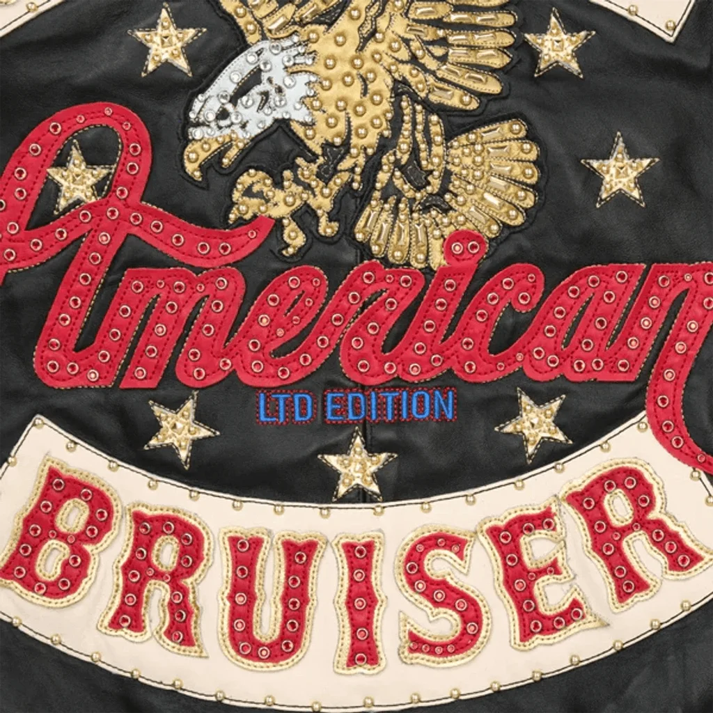 PELLE PELLE American Bruiser Limited Edition Plush Bald Eagle Black Jacket