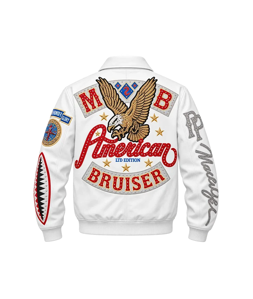 PELLE PELLE American Bruiser LIMITED EDITION Plush BALD EAGLE White jacket