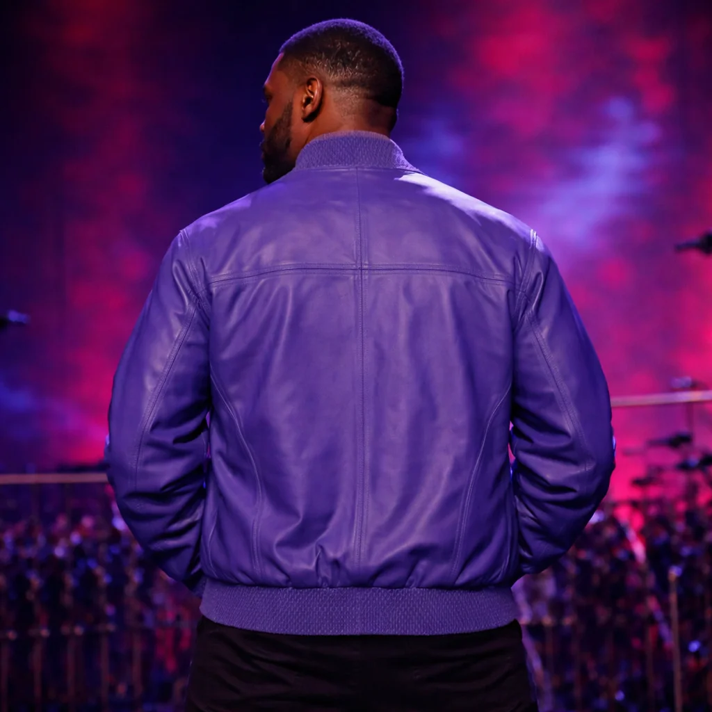 Pelle Pelle Basic Burnish Purple Leather Bomber Jacket