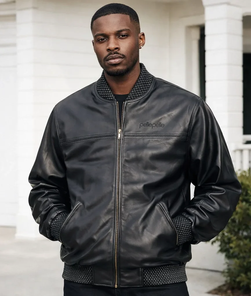 Pelle Pelle Basic Burnish Black Bomber Jacket