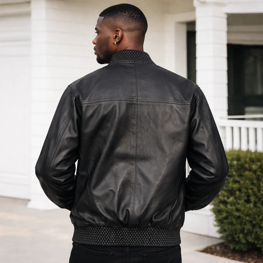 Pelle Pelle Basic Burnish Black Bomber Jacket