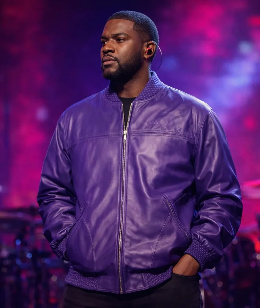 Pelle Pelle Basic Burnish Purple Leather Bomber Jacket