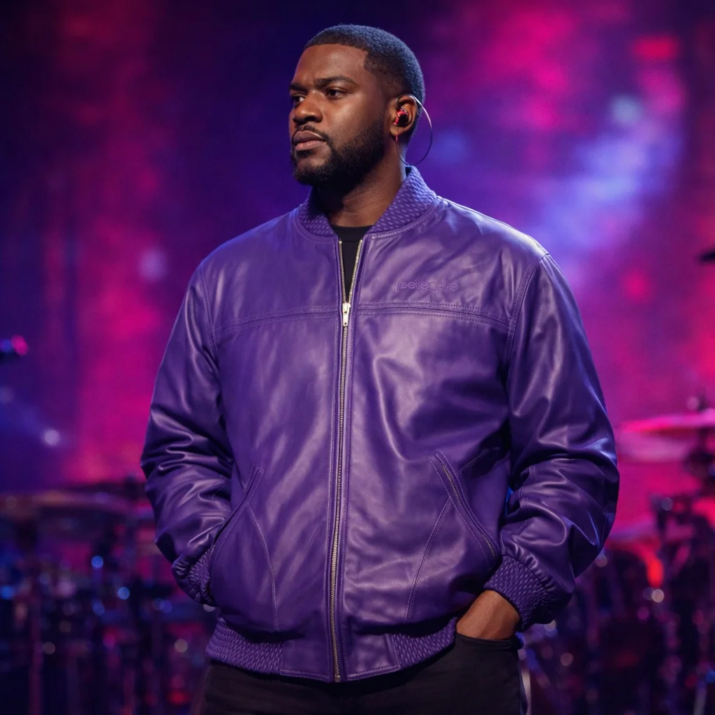 Pelle Pelle Basic Burnish Purple Leather Bomber Jacket
