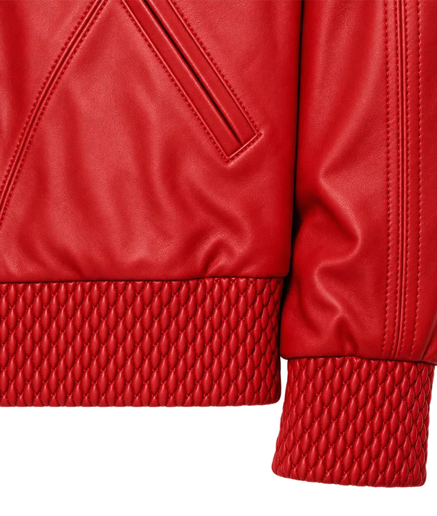 Pelle Pelle Basic Burnish Red Leather Bomber Jacket