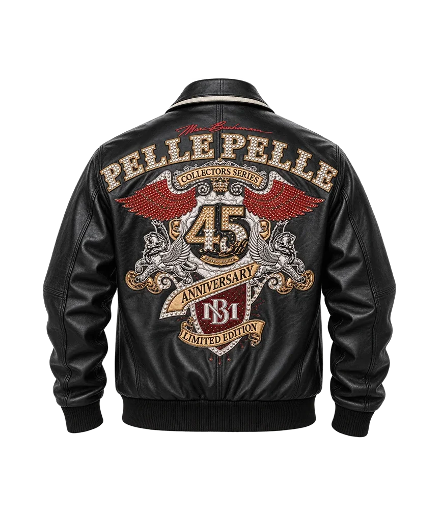 Pelle Pelle Collectors Series 45th Anniversary Black Leather Jacket
