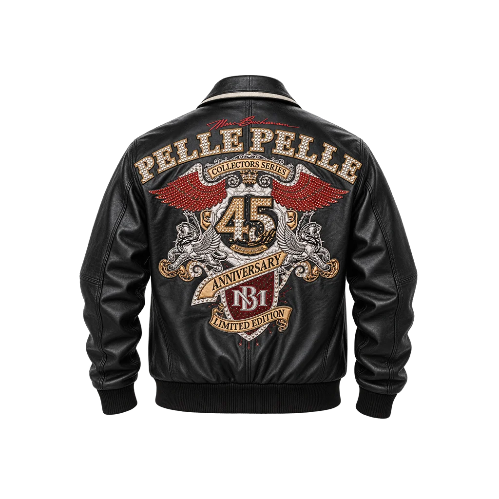 Pelle Pelle Collectors Series 45th Anniversary Black Leather Jacket