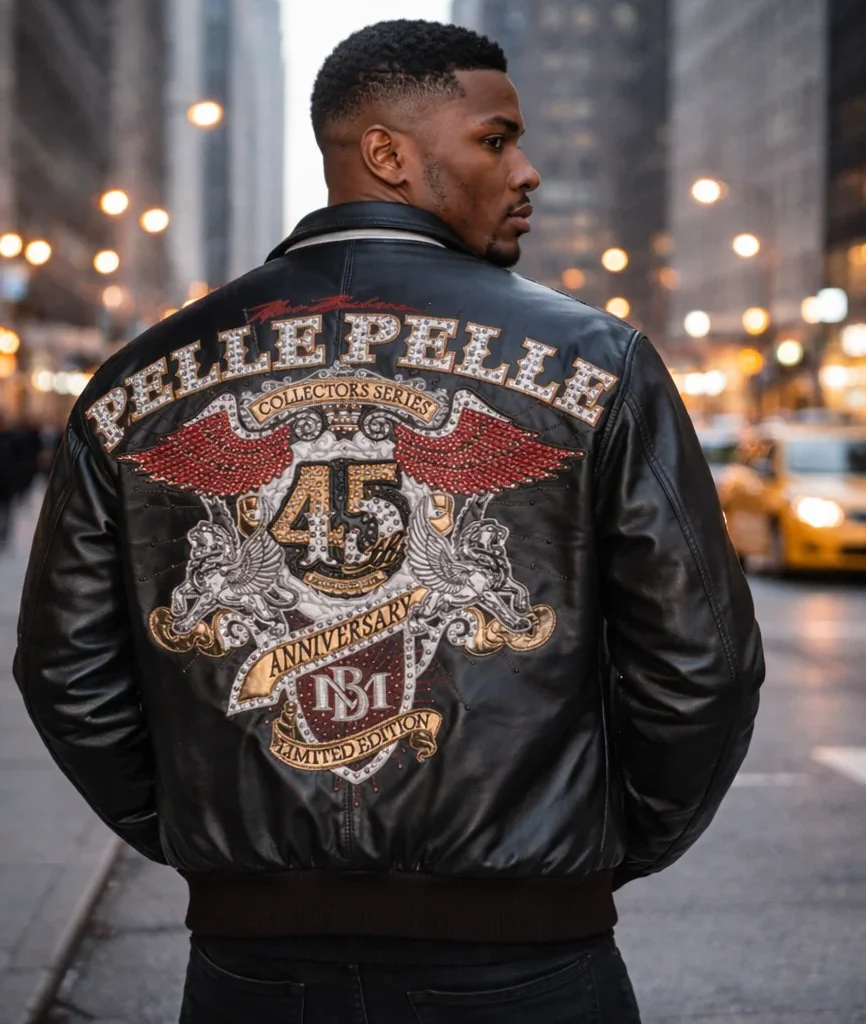 Pelle Pelle Collectors Series 45th Anniversary Black Leather Jacket
