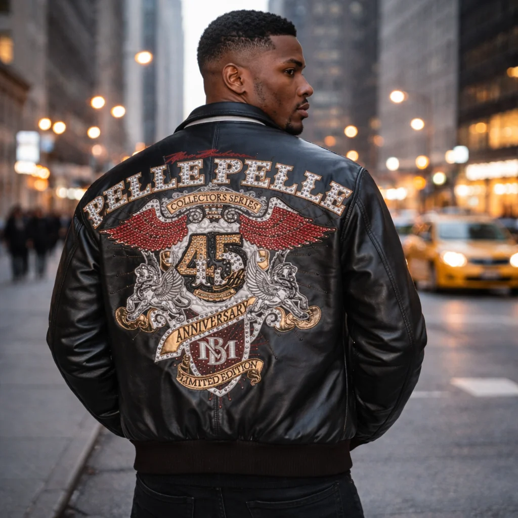 Pelle Pelle Collectors Series 45th Anniversary Black Leather Jacket