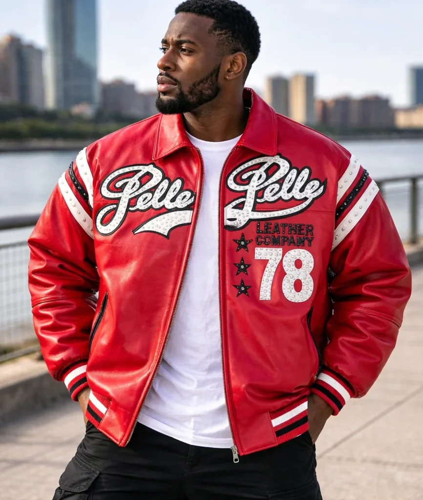 Pelle Pelle Leather Co 78 Crimson Hoodie Jacket