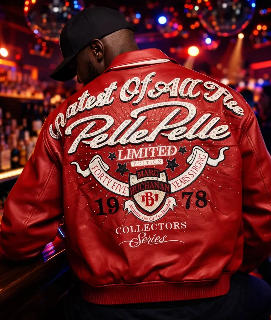 Pelle Pelle Greatest Of All Time Red Leather Jacket