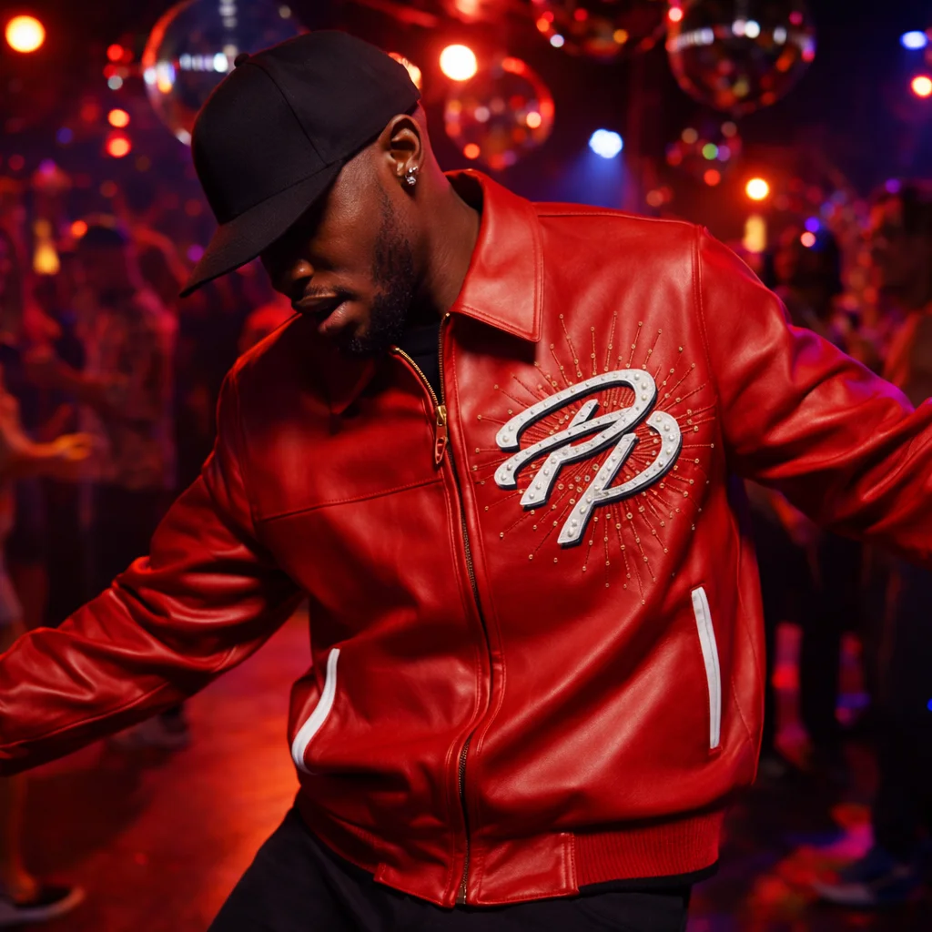 Pelle Pelle Greatest Of All Time Red Leather Jacket