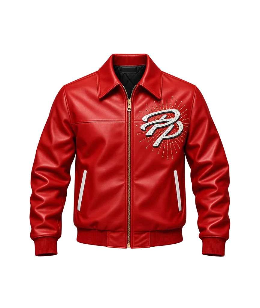 Pelle Pelle Greatest Of All Time Red Leather Jacket