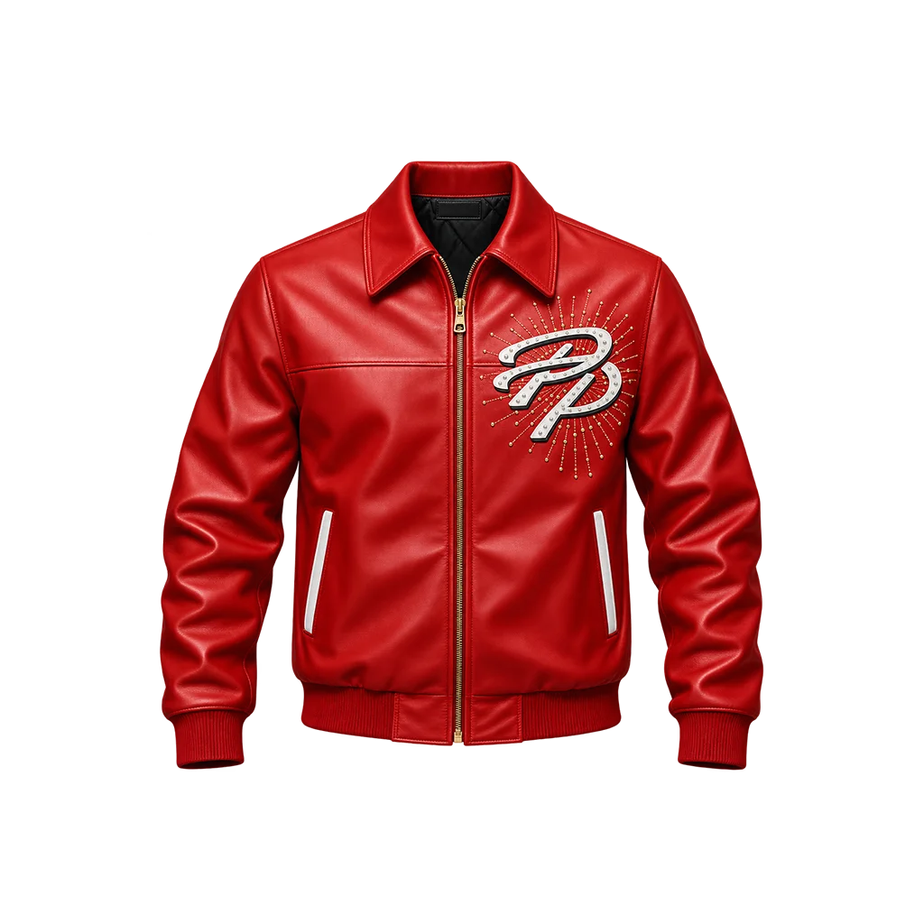 Pelle Pelle Greatest Of All Time Red Leather Jacket