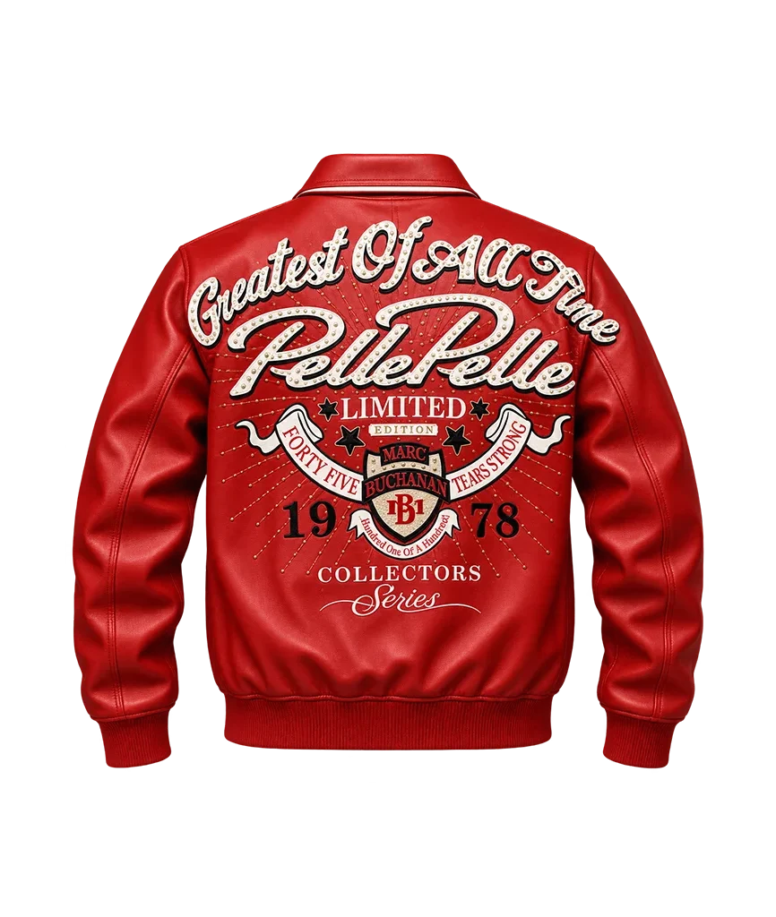Pelle Pelle Greatest Of All Time Red Leather Jacket