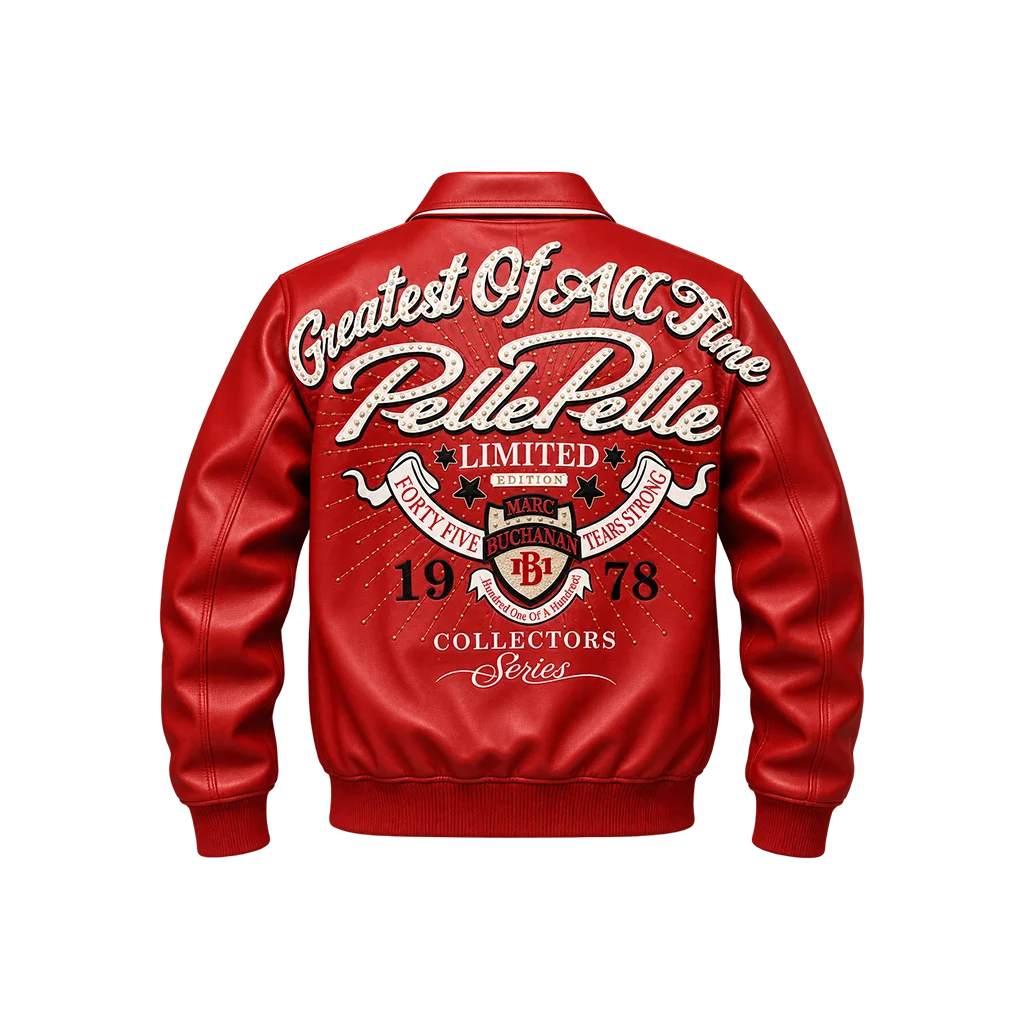 Pelle Pelle Greatest Of All Time Red Leather Jacket