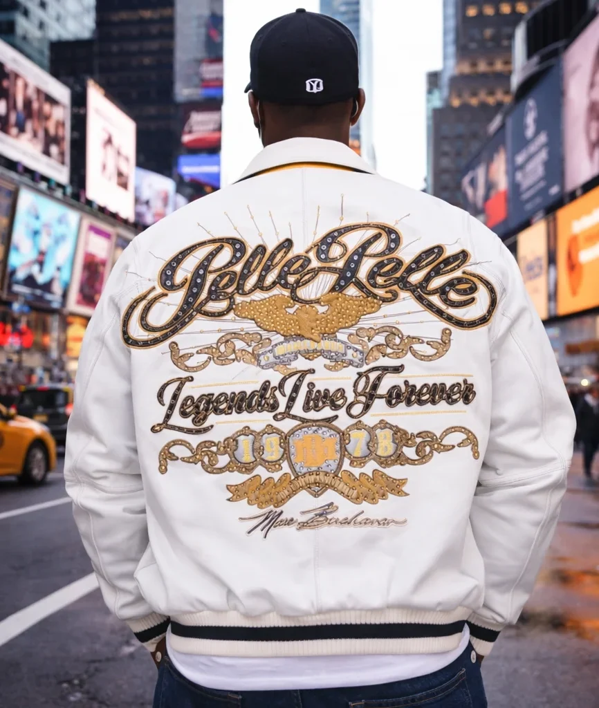 Pelle Pelle Legends Live Forever White Studs Jacket
