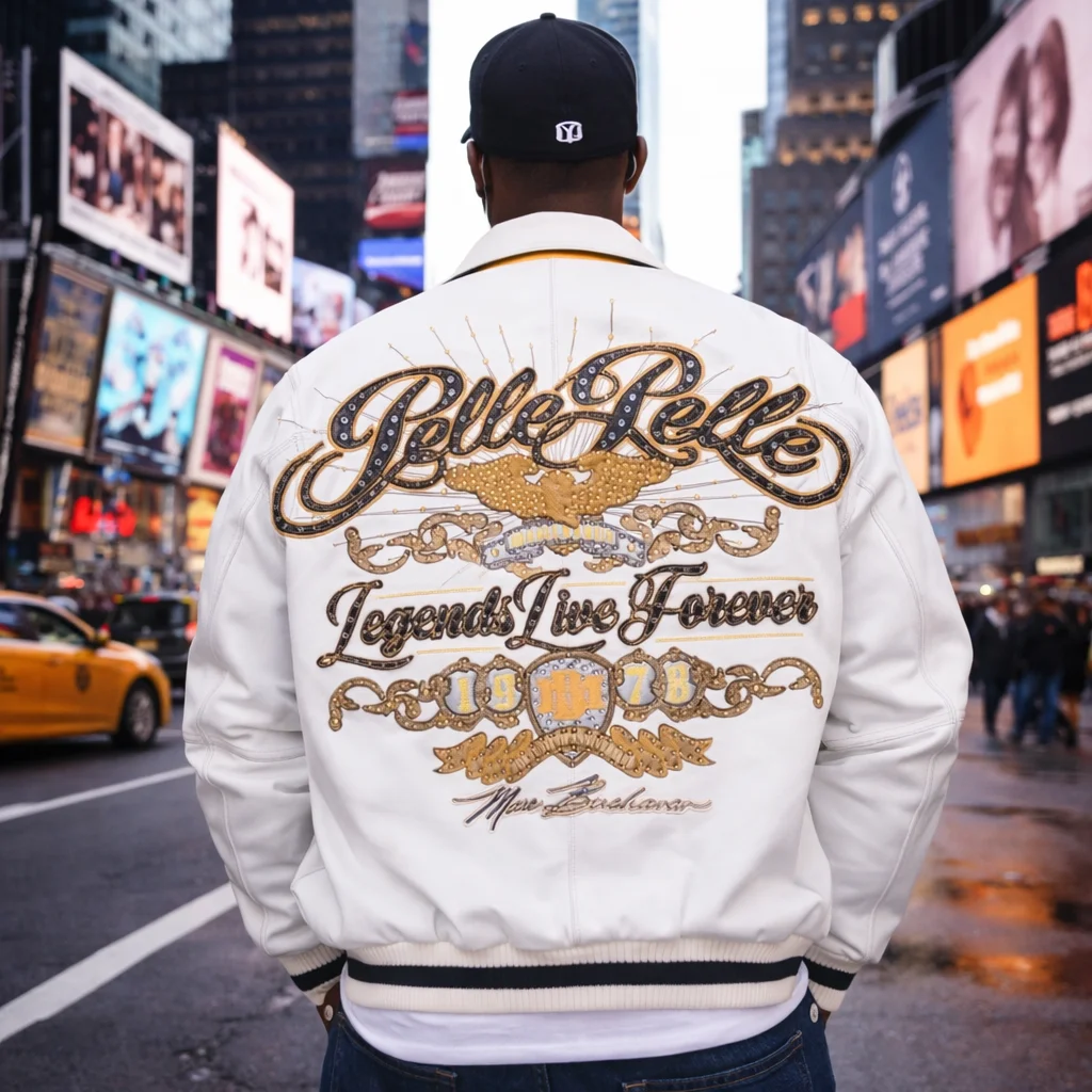 Pelle Pelle Legends Live Forever White Studs Jacket