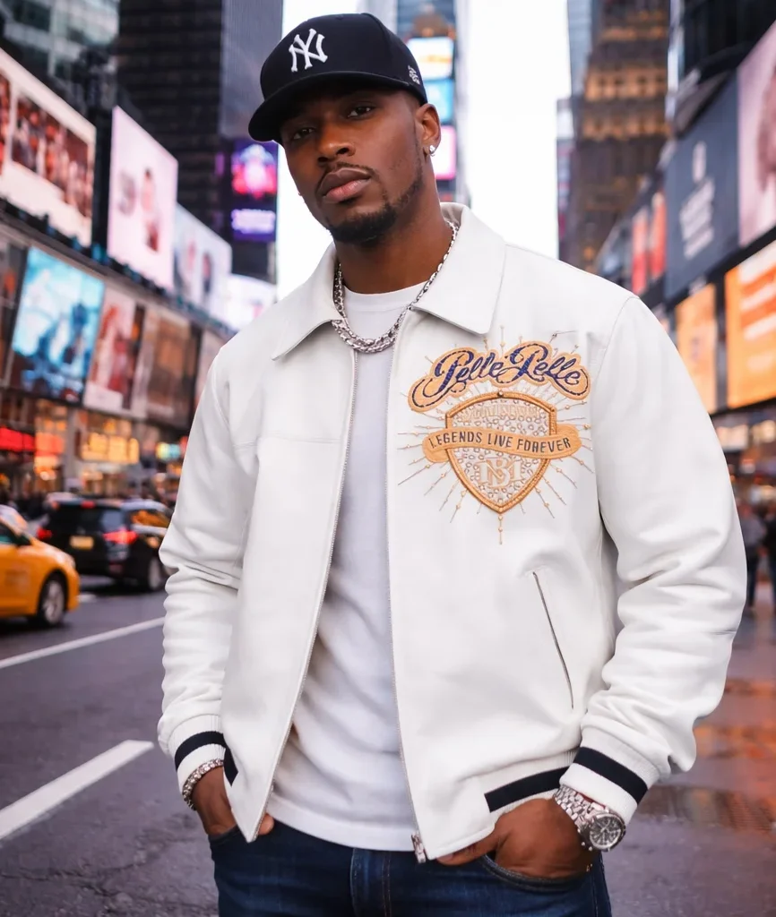 Pelle Pelle Legends Live Forever White Studs Jacket
