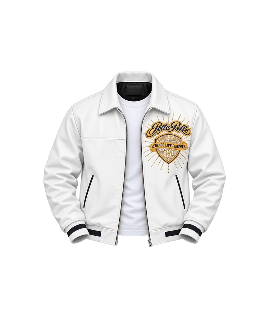 Pelle Pelle Legends Live Forever White Studs Jacket