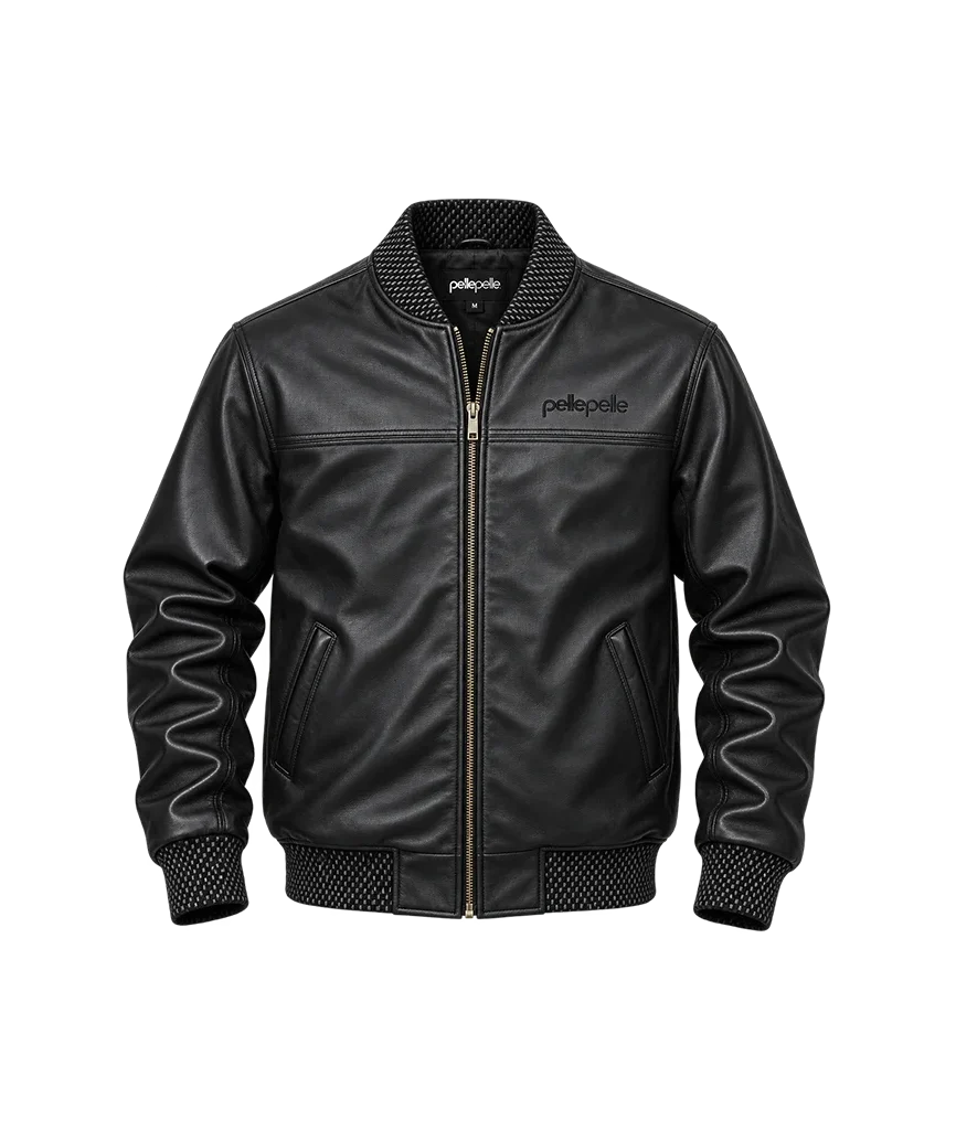 Pelle Pelle Basic Burnish Black Bomber Jacket