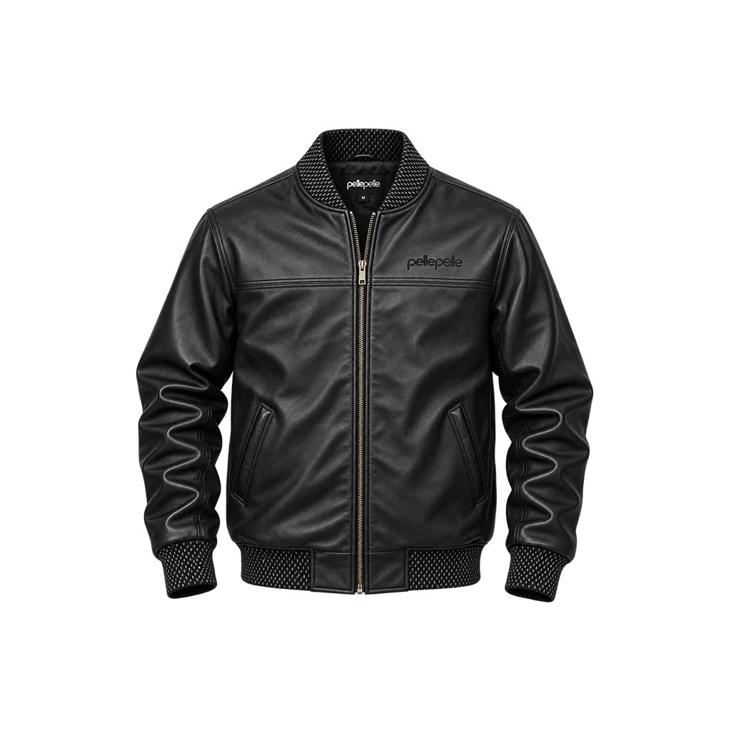 Pelle Pelle Basic Burnish Black Bomber Jacket