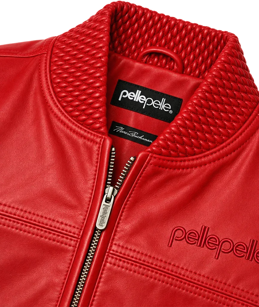 Pelle Pelle Basic Burnish Red Leather Bomber Jacket