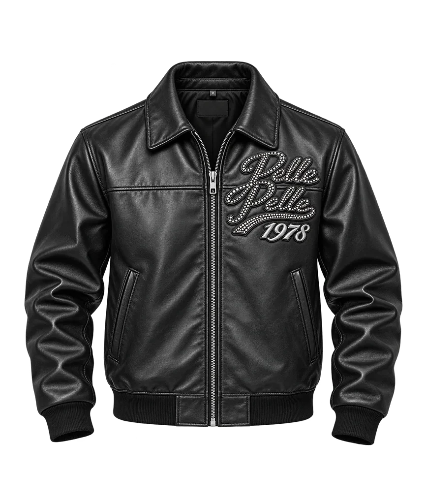 Pelle Pelle Exotic Black Leather Jacket