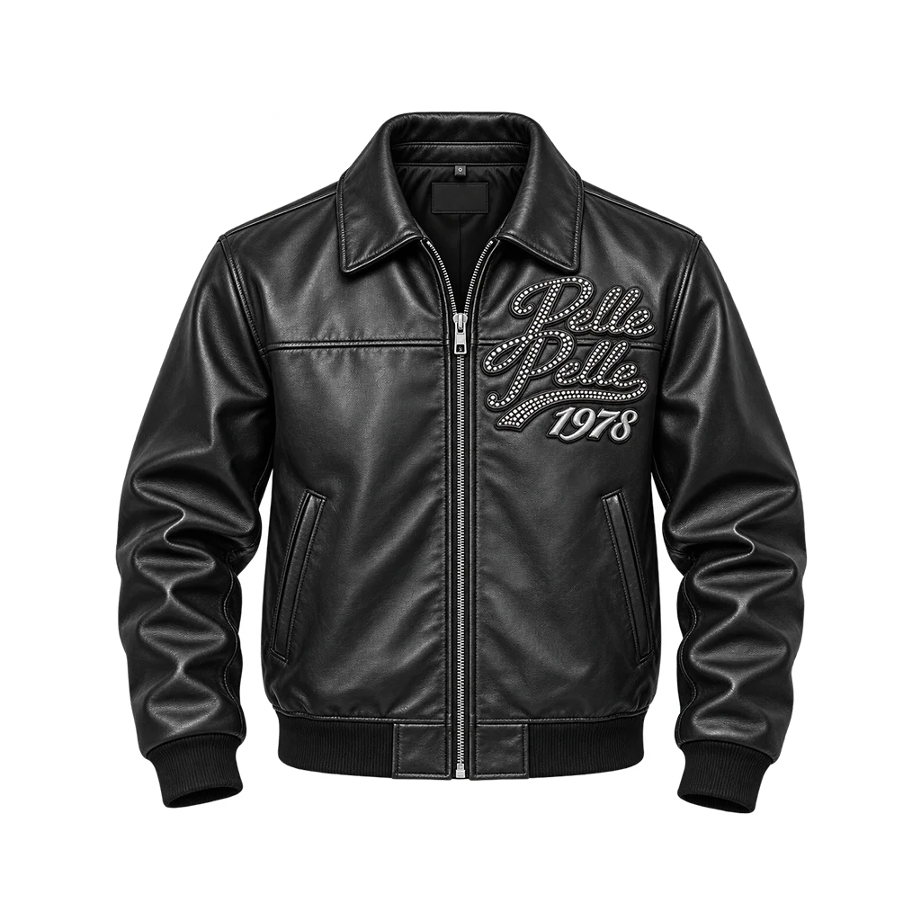 Pelle Pelle Exotic Black Leather Jacket