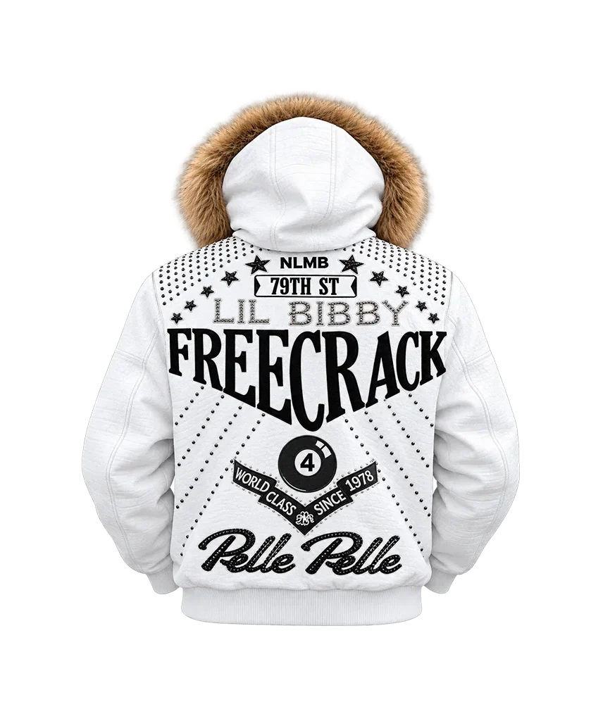Pelle Pelle Freecrack White Fur Hood Jacket