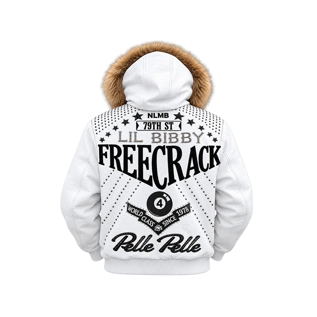 Pelle Pelle Freecrack White Fur Hood Jacket