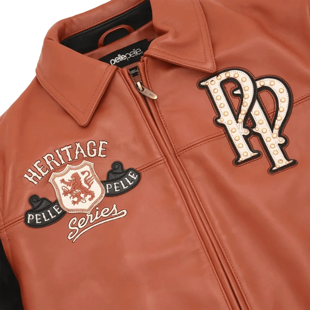 Pelle Pelle Heritage Soda Club Orange Leather Jacket